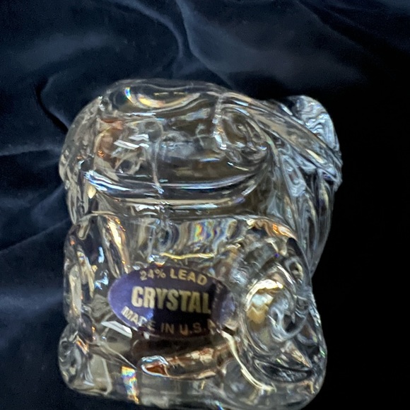 Vintage Lead Crystal Sleigh/Votive Holder, 24%Lead Crystal, Made in USA - Picture 6 of 11